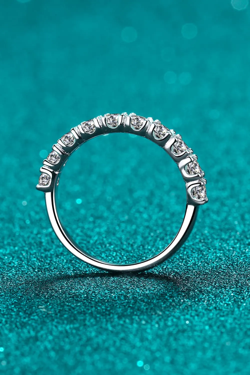1 Ct Moissanite Half-Eternity Ring