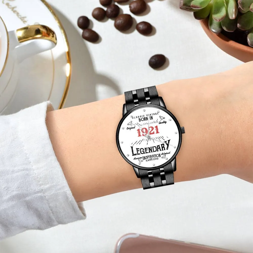 100th Birthday Gift Ideas Born In 1921 Birthday Gift Custom Birthday Watch