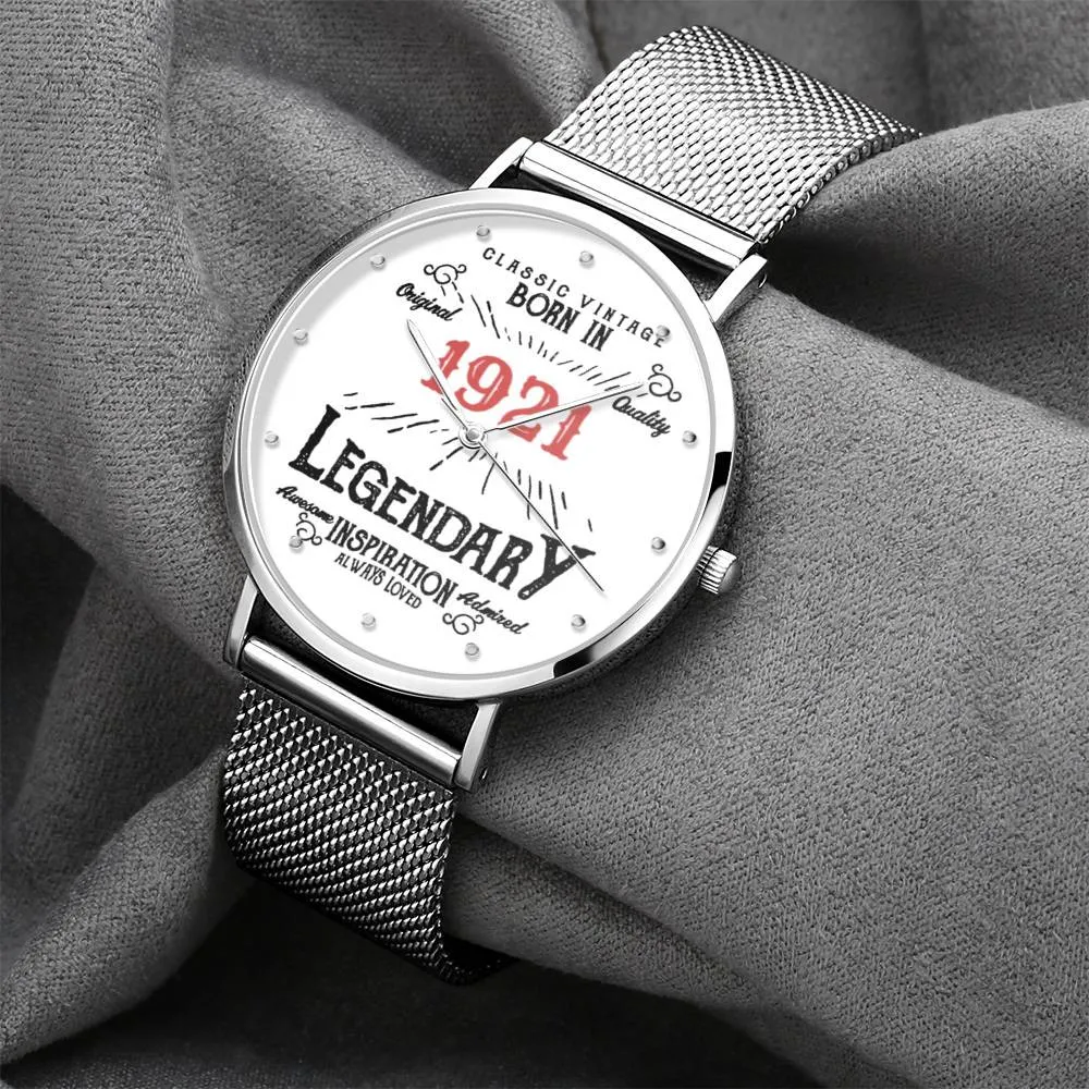 100th Birthday Gift Ideas Born In 1921 Birthday Gift Custom Birthday Watch