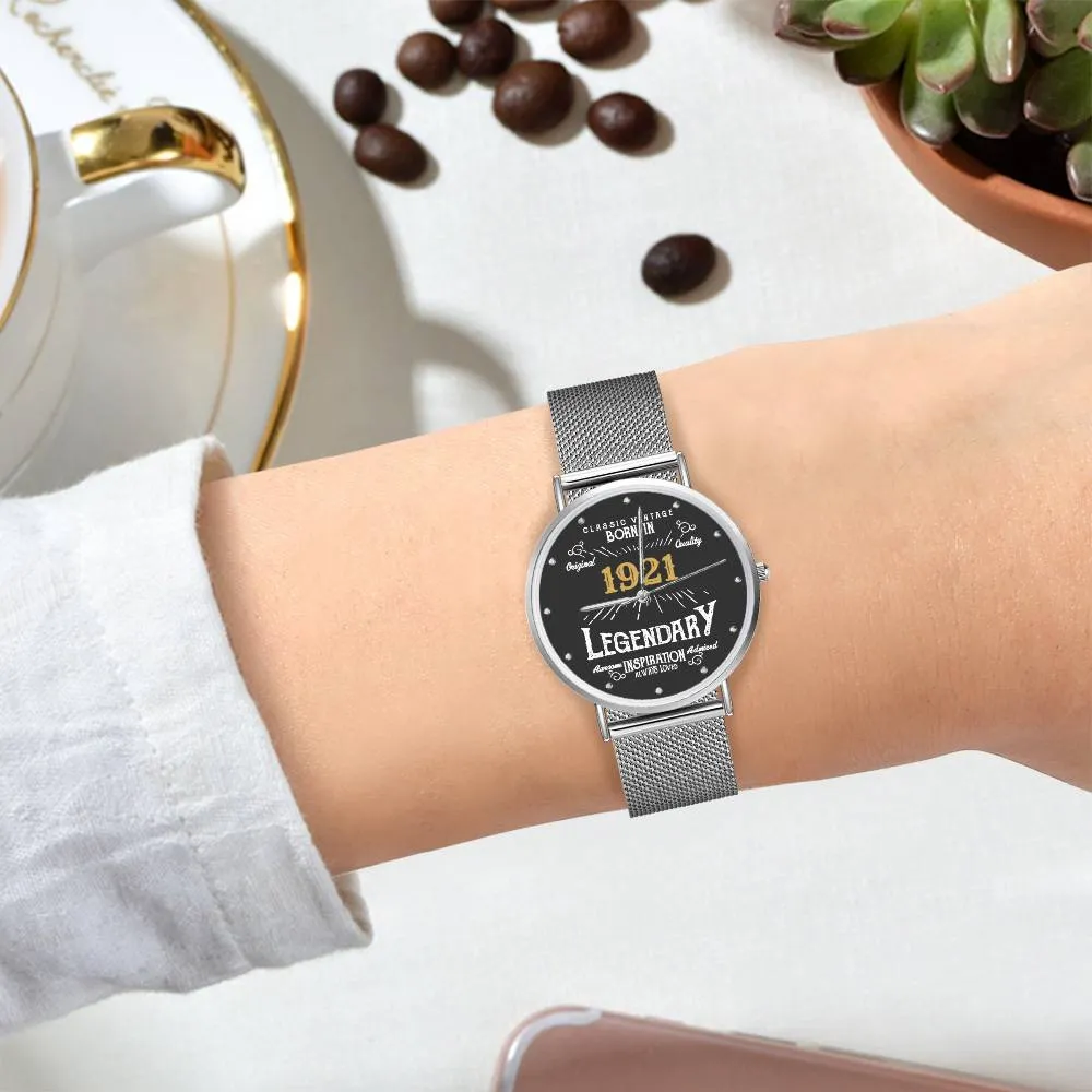 100th Birthday Gift Ideas Born In 1921 Birthday Gift Custom Birthday Watch