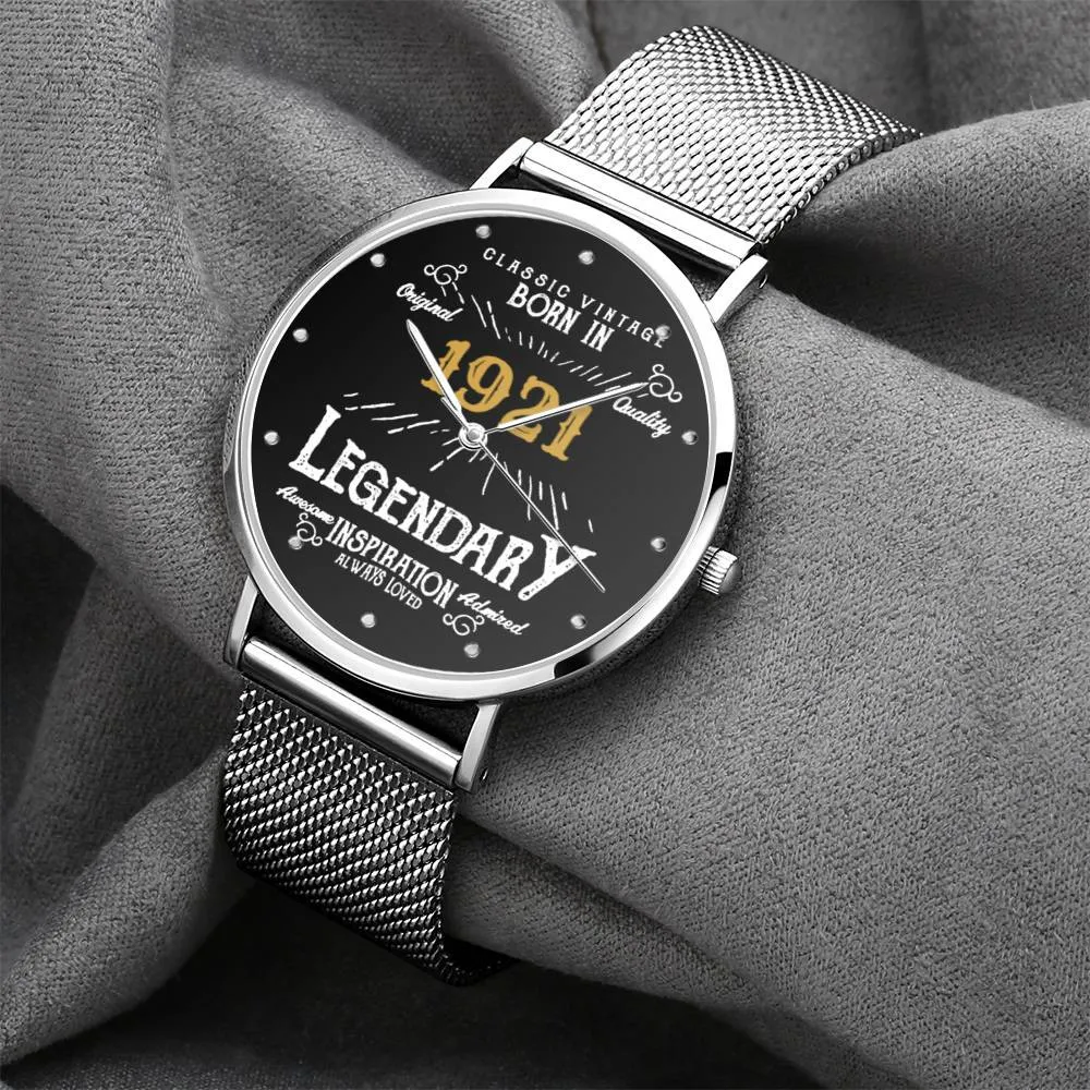100th Birthday Gift Ideas Born In 1921 Birthday Gift Custom Birthday Watch