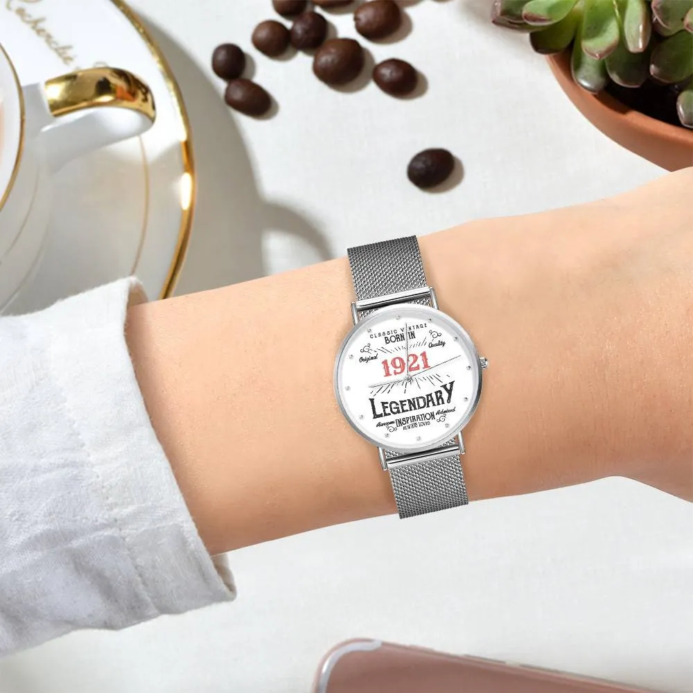 100th Birthday Gift Ideas Born In 1921 Birthday Gift Custom Birthday Watch