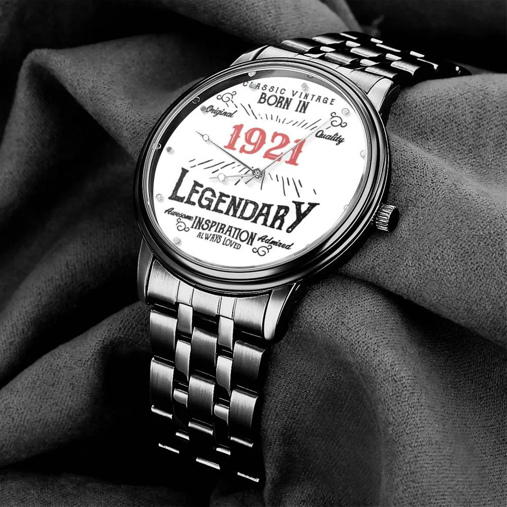 100th Birthday Gift Ideas Born In 1921 Birthday Gift Custom Birthday Watch