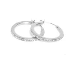 1046-0150 Earring 1 row crystals - Steel*