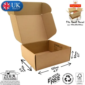 12x9x8cm Cardboard Postal Box