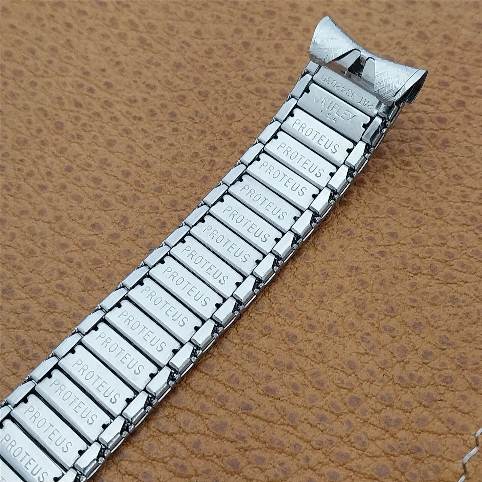 17mm Stainless Steel Expansion UniFlex USA nos 1960s Vintage Watch Band