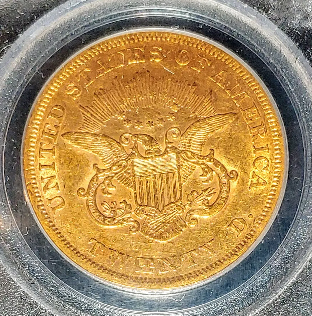 1861 Liberty Head Double Eagle AU-53 (PCGS) - $8K APR Value w/ CoA!