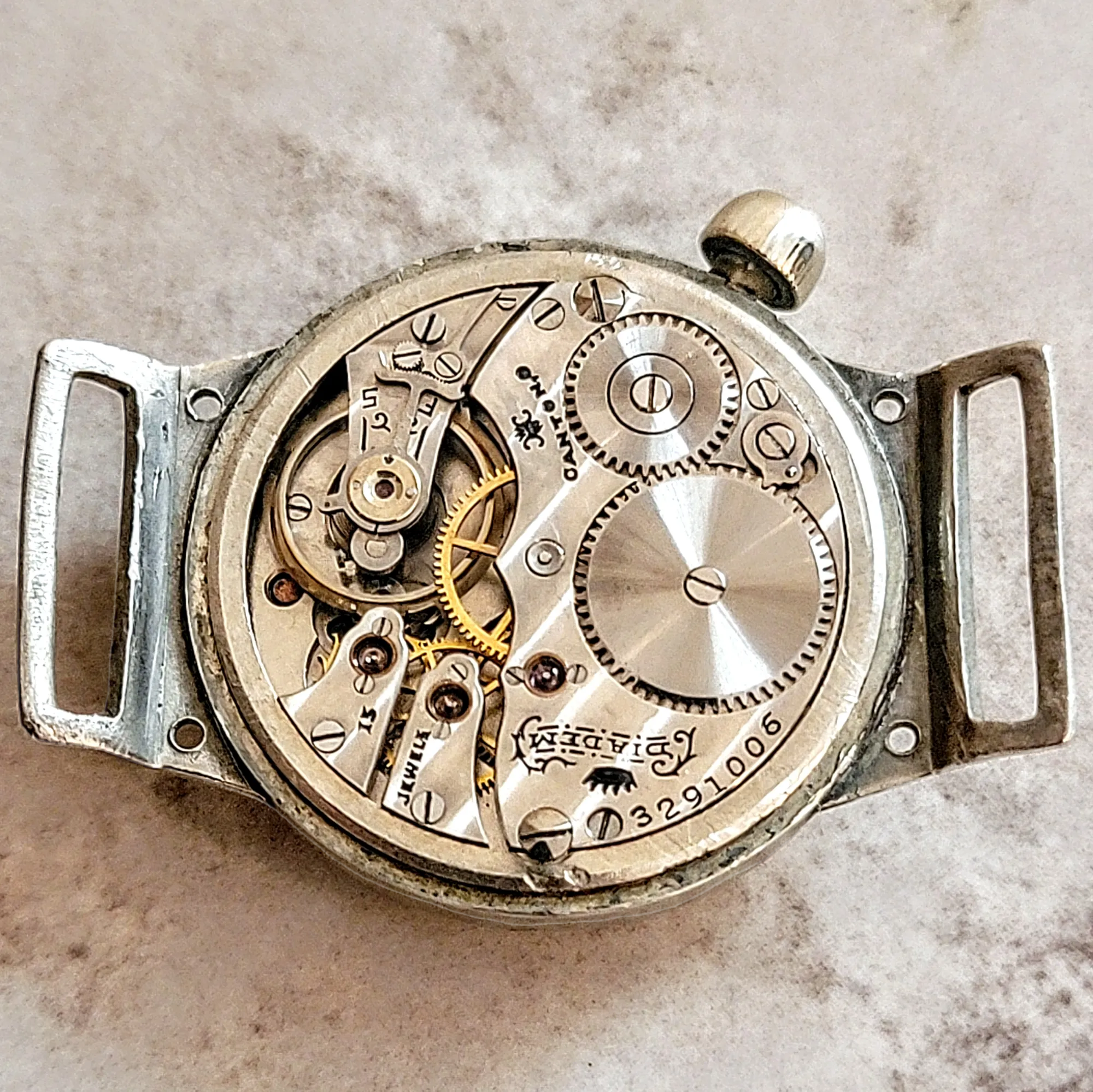 1914 HAMPDEN "No. 400" Trench Watch 15 Jewels U.S. Army Wristwatch