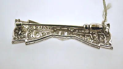1920s Stunning Art Deco 4.50 Carat Diamond Bow Tie Design Brooch in Platinum - $30K VALUE