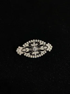 1920’s Victorian Platinum Brooch/Pin w/ 59 Diamonds! - $20K Appraisal Value w/CoA! }