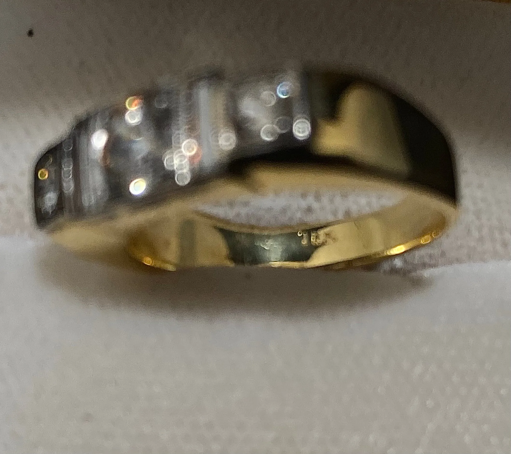 1930’s Antique Design 18K Yellow Gold Diamonds Flat top Ring - $15K Appraisal Value w/ CoA! }