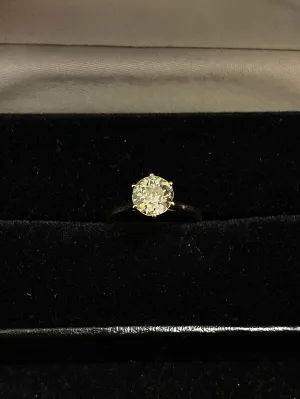 1930's Antique Design Solid Yellow Gold Diamond Solitaire Engagement Ring - $20K Appraisal Value w/CoA}