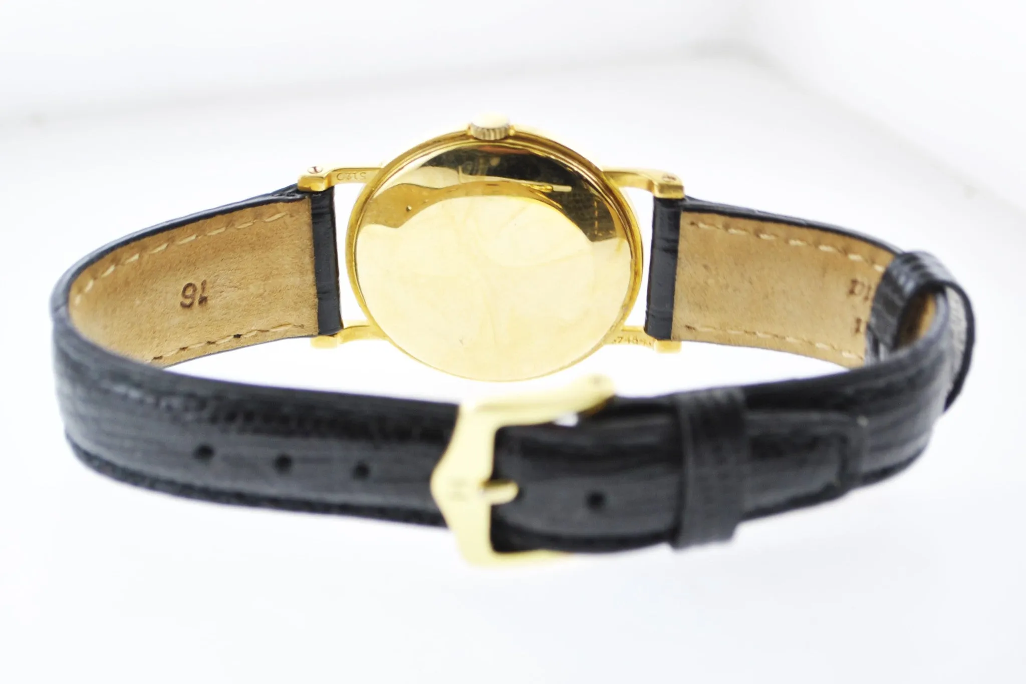 1930's Cartier Mechanic Round Wristwatch on Leather Strap in 18 Karat Yellow Gold - $40K VALUE