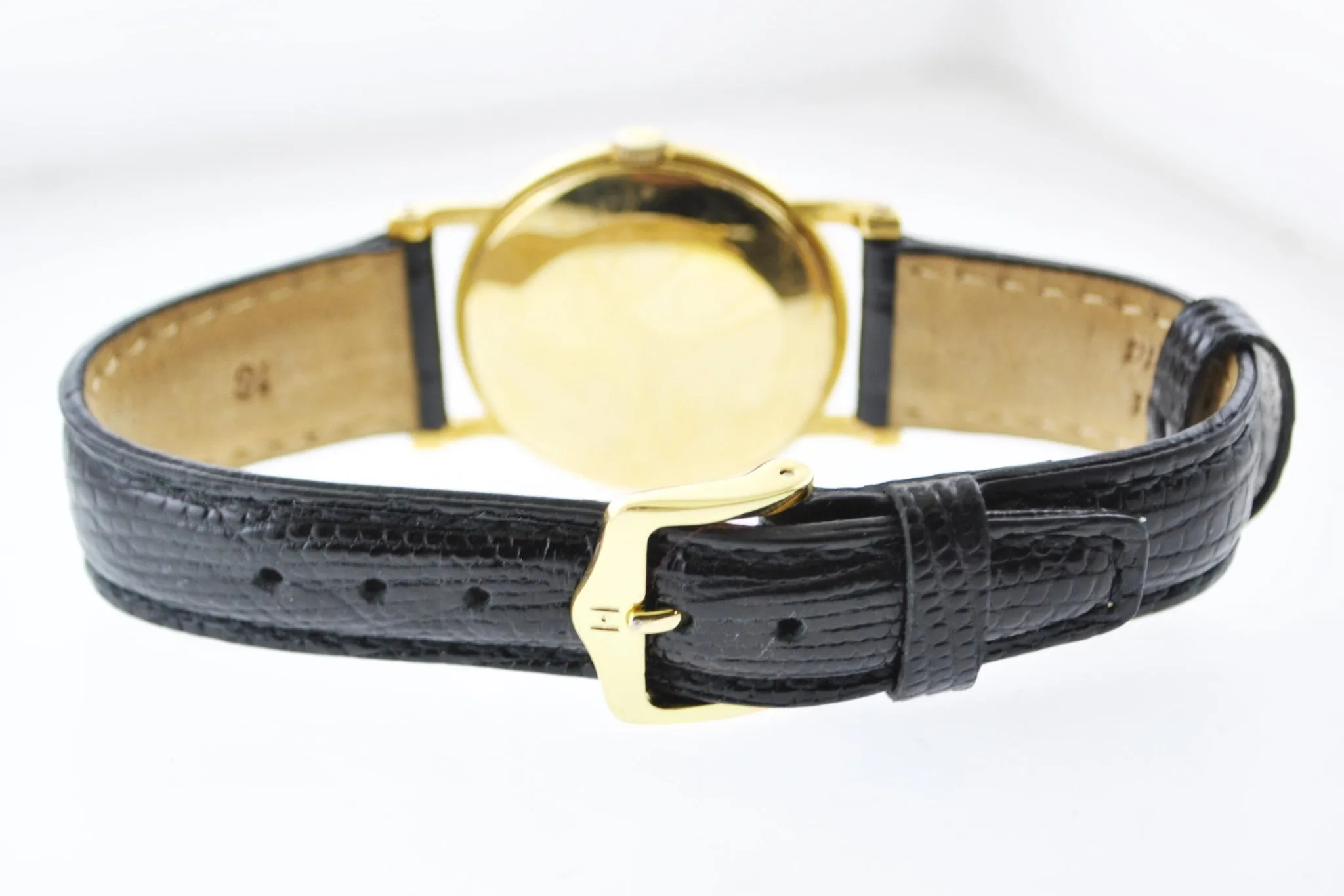 1930's Cartier Mechanic Round Wristwatch on Leather Strap in 18 Karat Yellow Gold - $40K VALUE