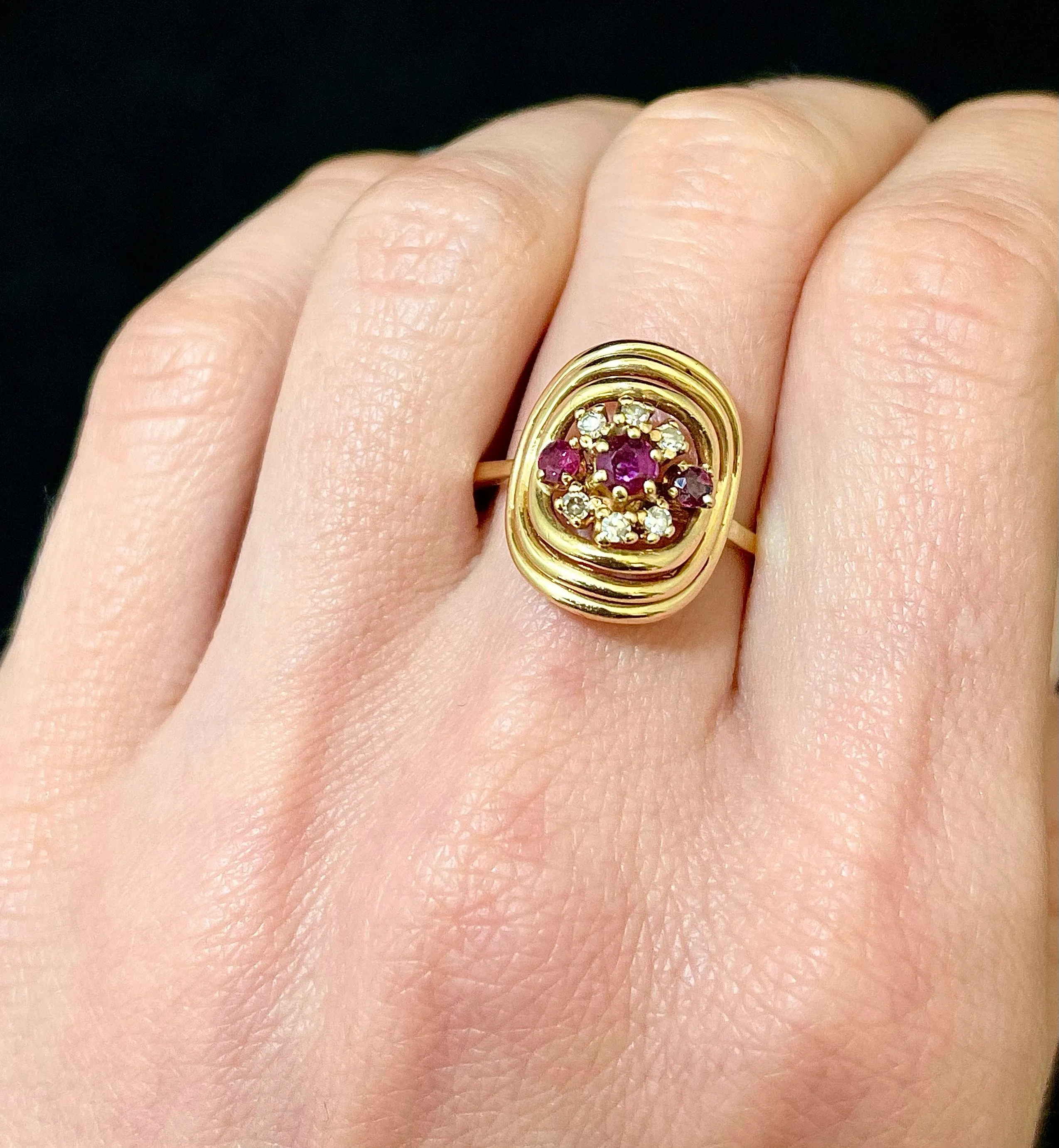 1940s European Designer SYG Diamond & Ruby Ring - $6K Appraisal Value w/CoA!