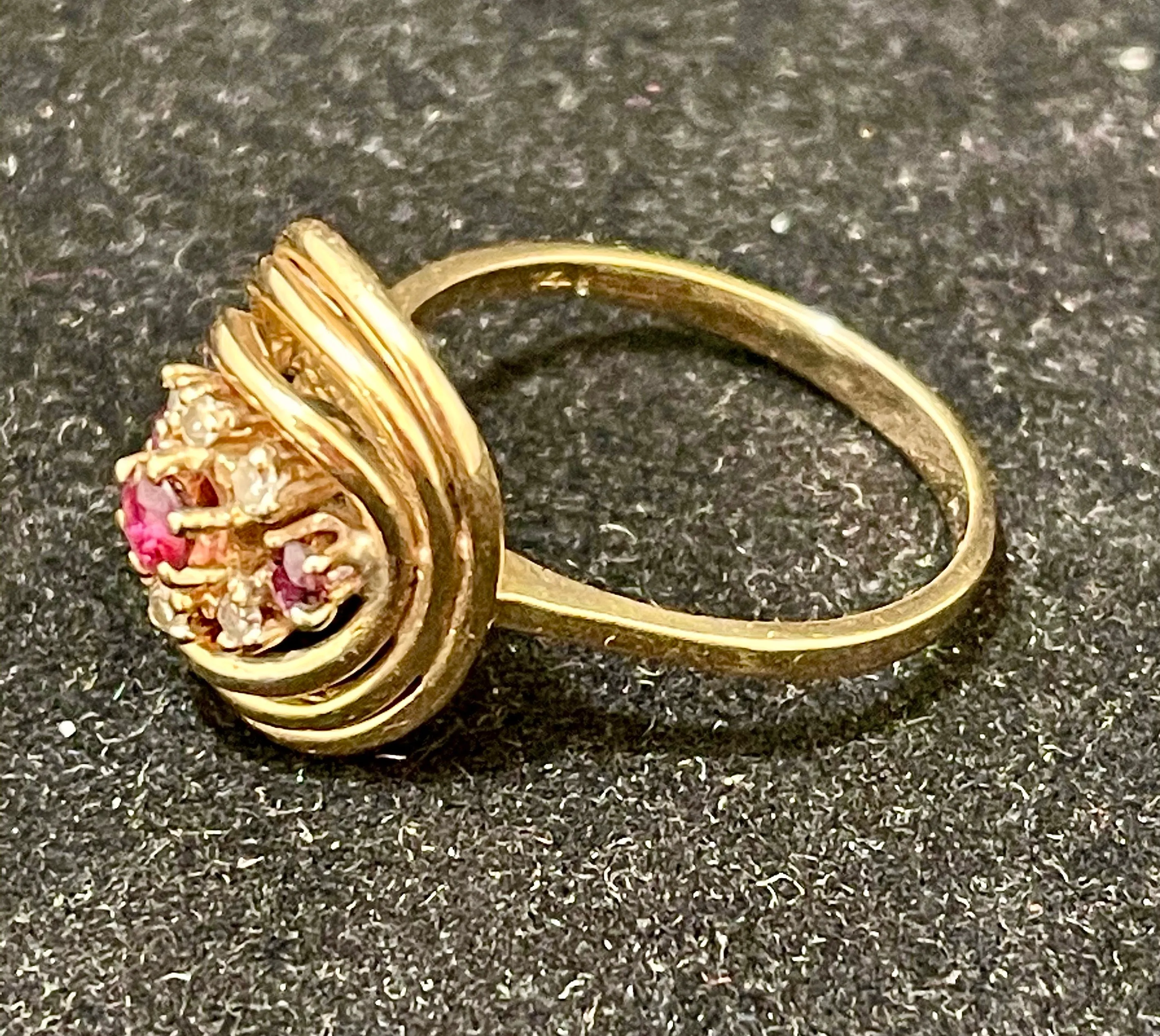 1940s European Designer SYG Diamond & Ruby Ring - $6K Appraisal Value w/CoA!
