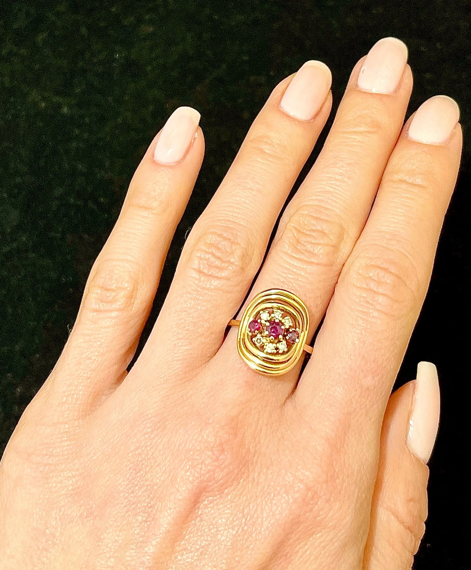 1940s European Designer SYG Diamond & Ruby Ring - $6K Appraisal Value w/CoA!