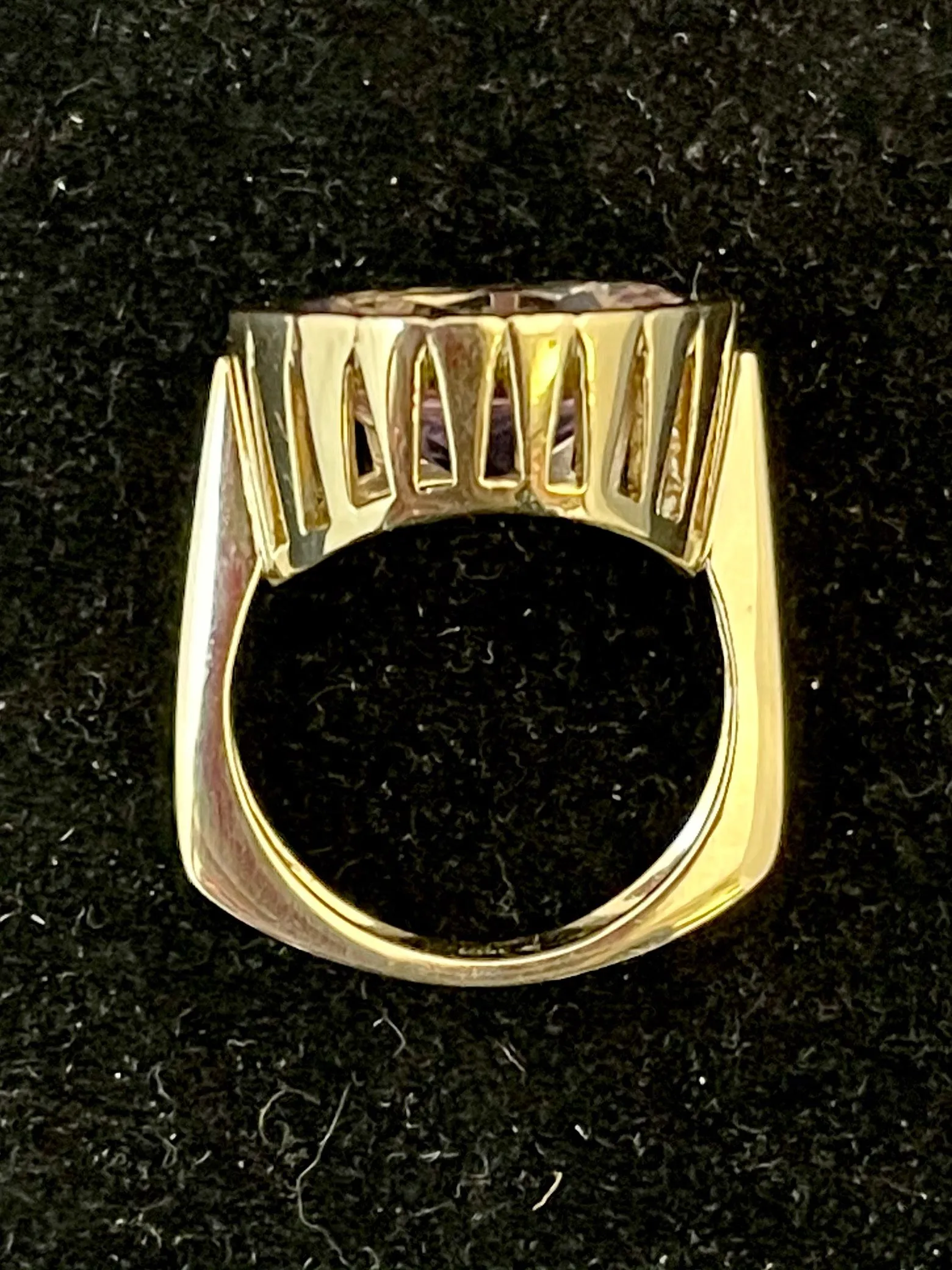1940's Italian Designer Ring with Amethyst in SYG - $6K APR Value w/CoA!
