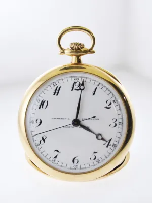 1940's Vacheron Constantin Pocket Watch Ultra Thin Double Case in Yellow Gold 19J - $10K VALUE