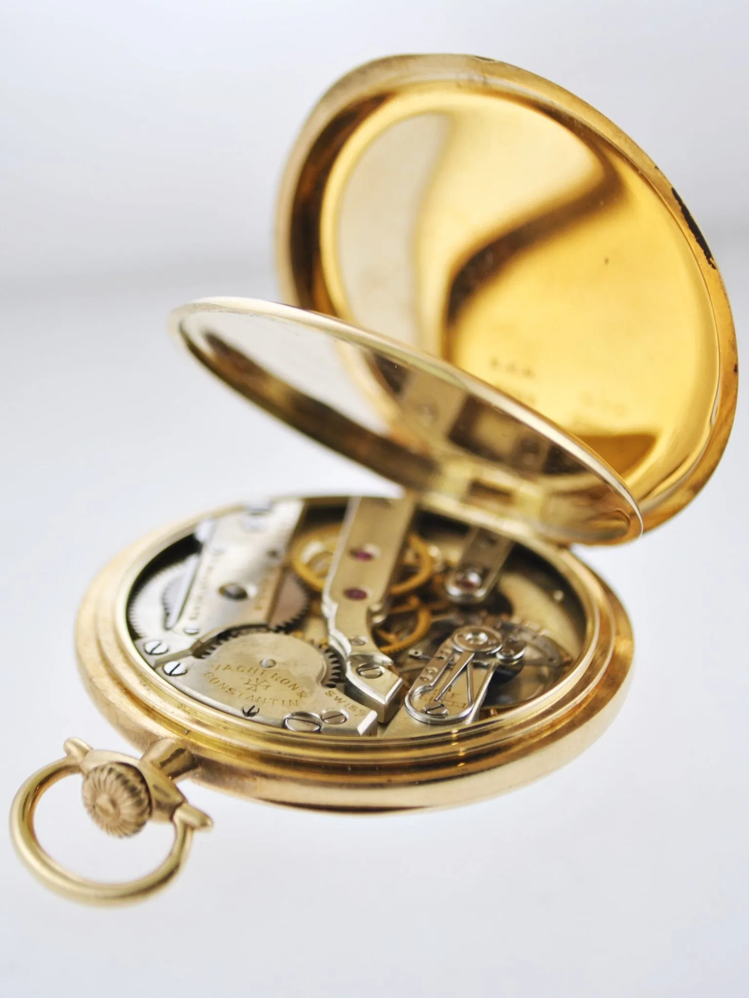 1940's Vacheron Constantin Pocket Watch Ultra Thin Double Case in Yellow Gold 19J - $10K VALUE