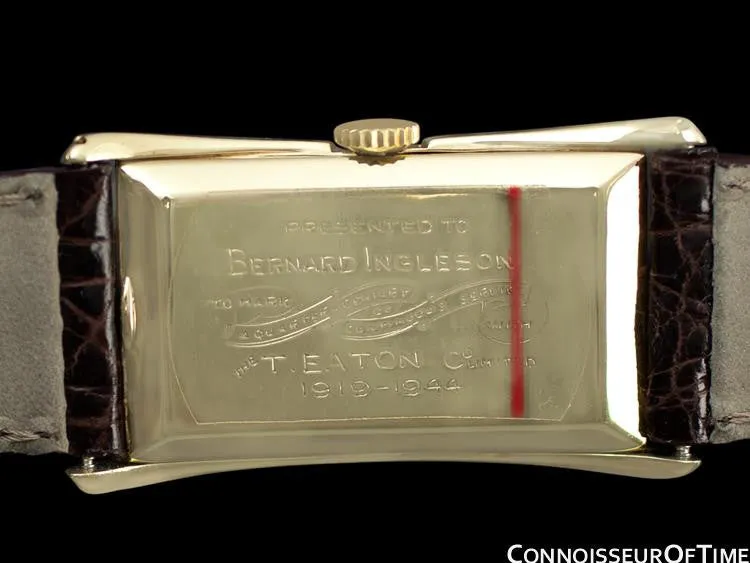1944 Rolex Prince Brancard Eaton 1/4 Century Doctor's Watch - 14K Gold