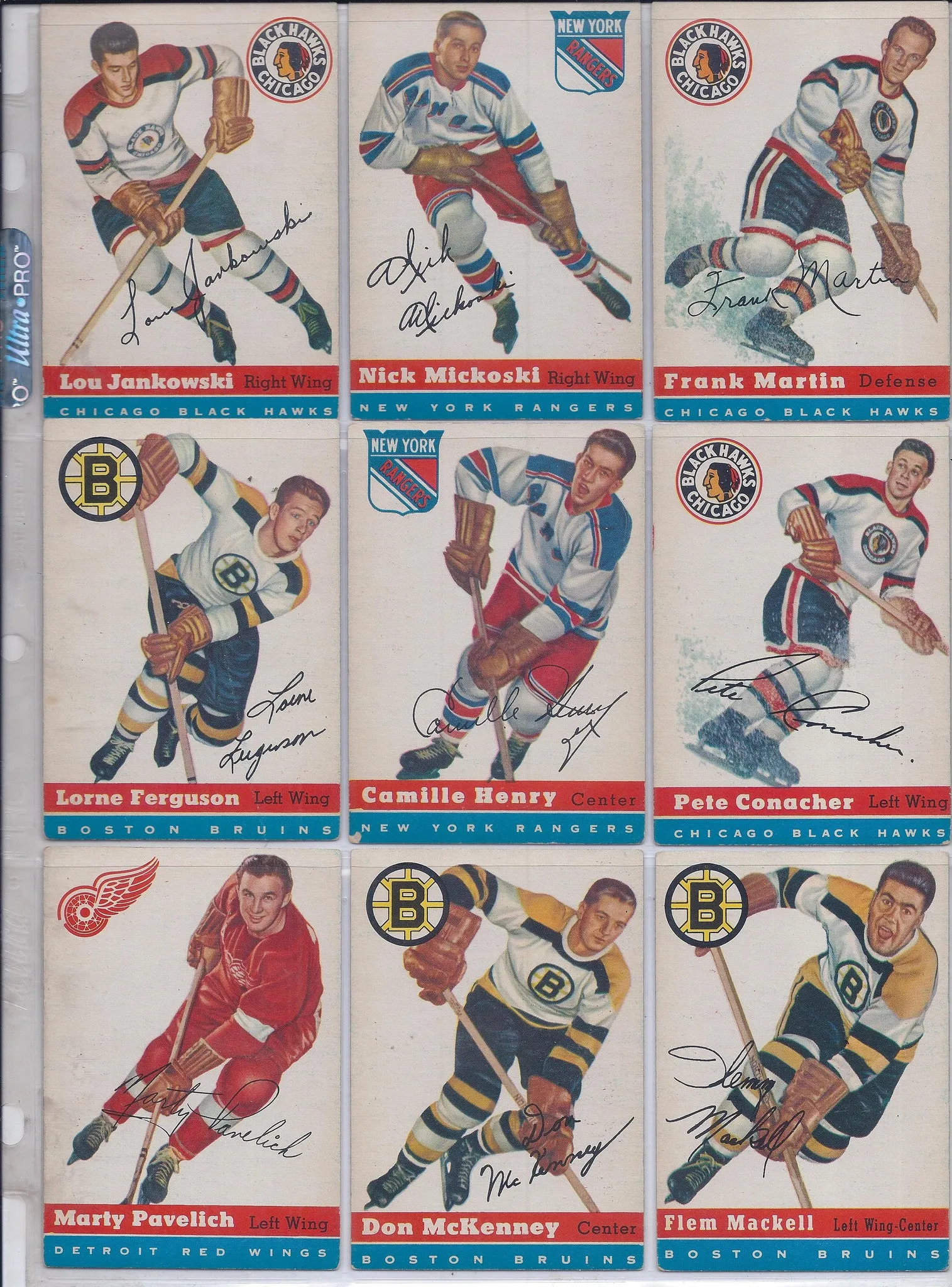 1954-55 Topps Hockey Complete Set of 60 Cards Rare Unique Collection in Extremely Fine Condition $10K VALUE
