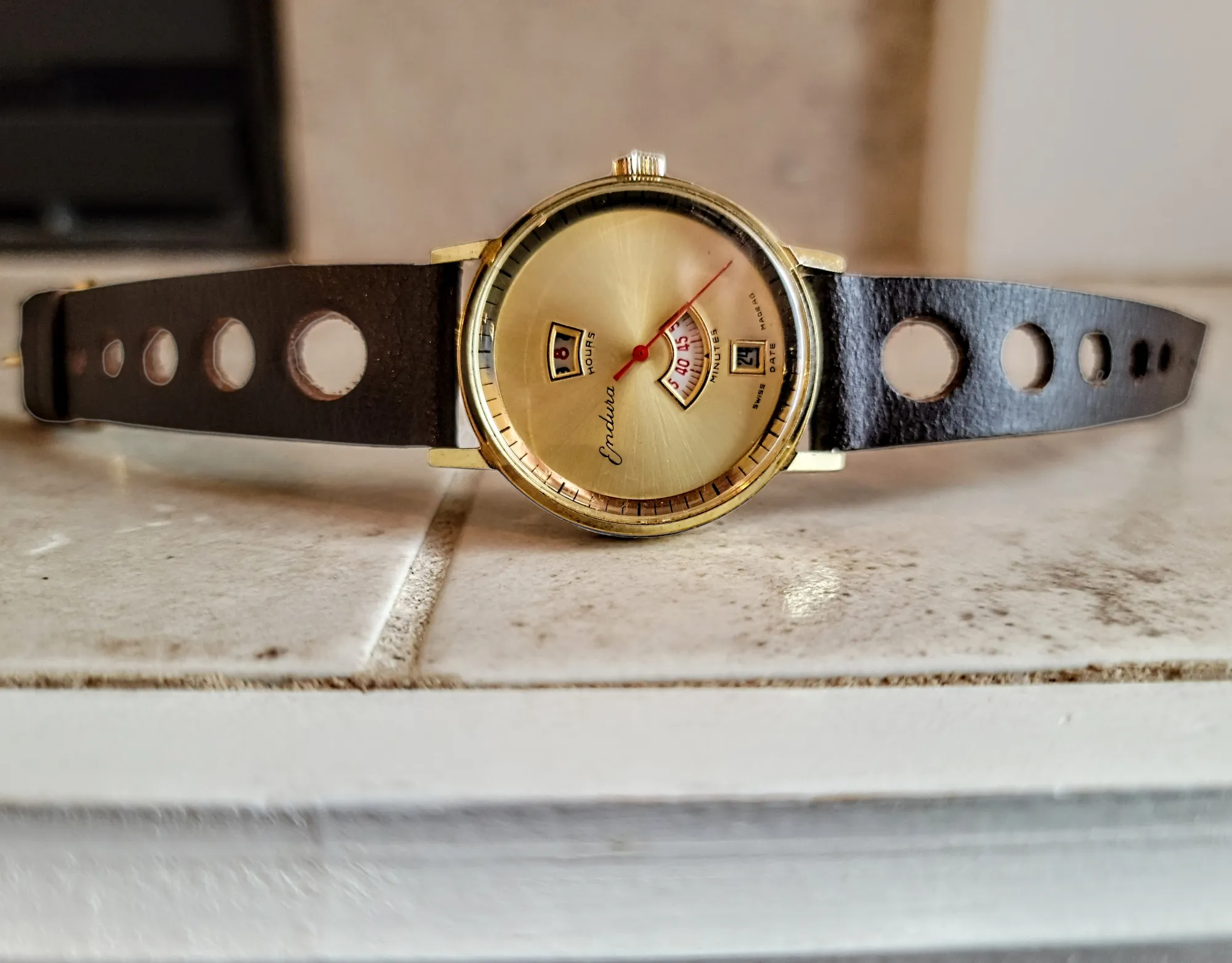 1960's ENDURA Direct Read Watch Digital & Mechanical Watch Cal. EB 8800 Swiss