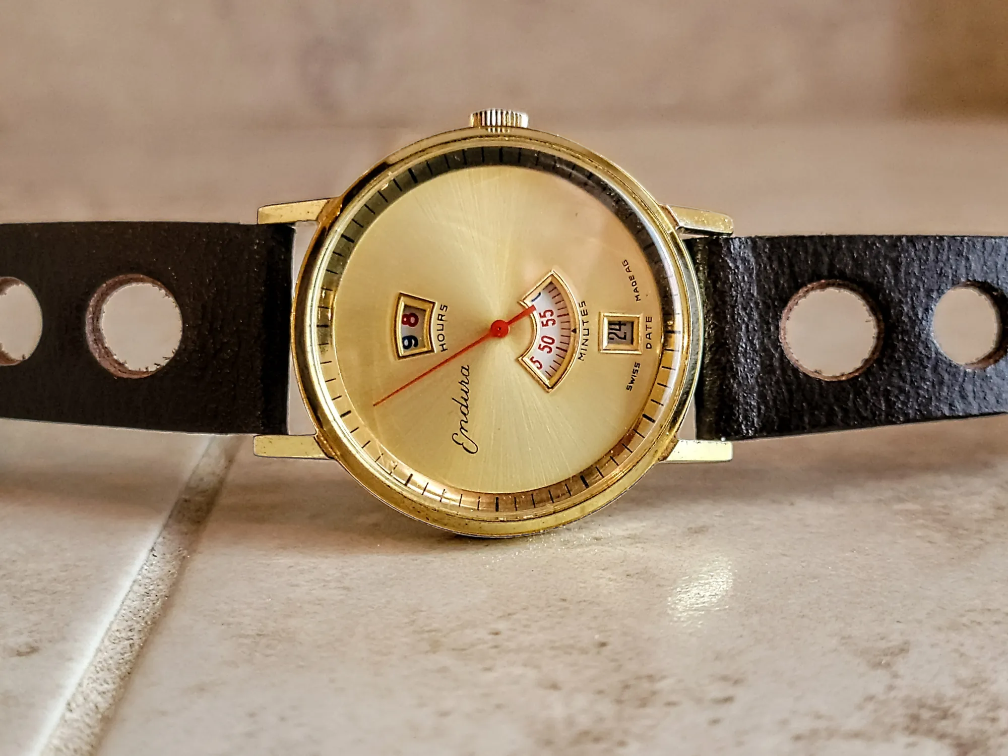 1960's ENDURA Direct Read Watch Digital & Mechanical Watch Cal. EB 8800 Swiss