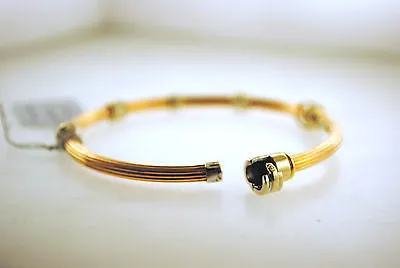 1960s Unique Vintage Diamond Bangle Bracelet in 18K Rose and White Gold - $10K VALUE