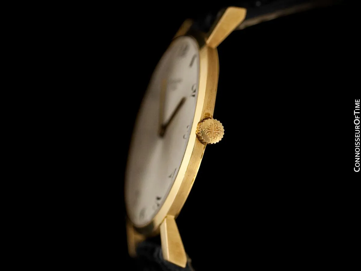 1966 Patek Philippe Vintage Mens Midsize "Ultra Thin" Wristwatch, Ref. 3512 - 18K Gold