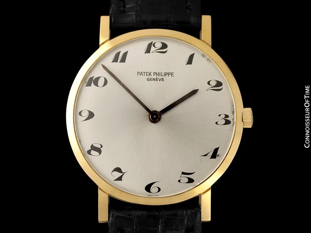1966 Patek Philippe Vintage Mens Midsize "Ultra Thin" Wristwatch, Ref. 3512 - 18K Gold