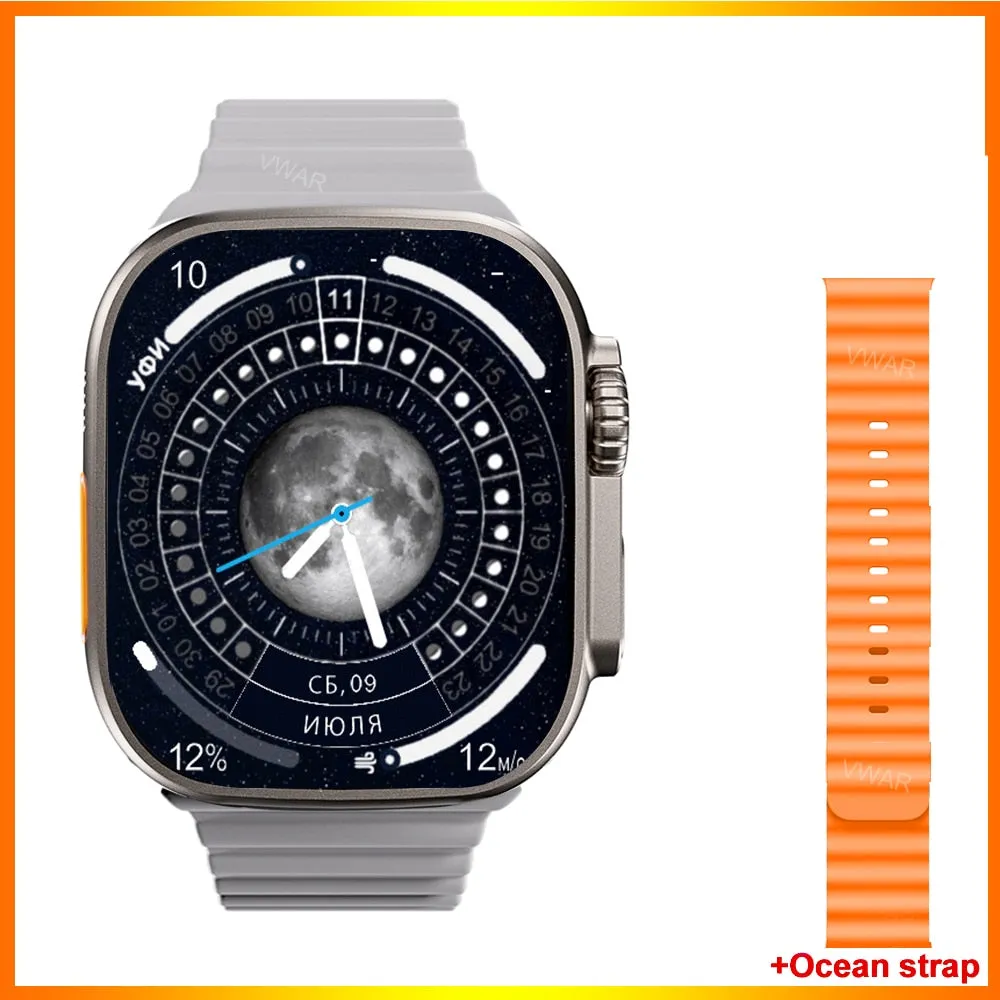 2022 VWAR ZD8 Ultra MAX Smart Watch Series 8 Titanium Alloy 1:1 49mm Case Bluetooth Call NFC ECG IP68 Waterproof Smartwatch Men