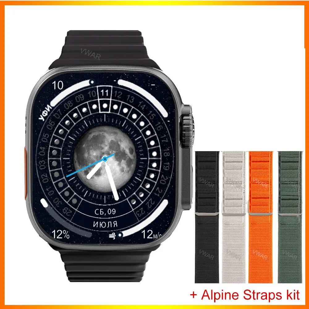 2022 VWAR ZD8 Ultra MAX Smart Watch Series 8 Titanium Alloy 1:1 49mm Case Bluetooth Call NFC ECG IP68 Waterproof Smartwatch Men