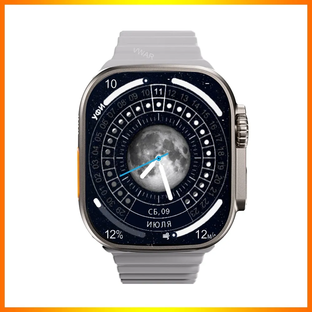 2022 VWAR ZD8 Ultra MAX Smart Watch Series 8 Titanium Alloy 1:1 49mm Case Bluetooth Call NFC ECG IP68 Waterproof Smartwatch Men