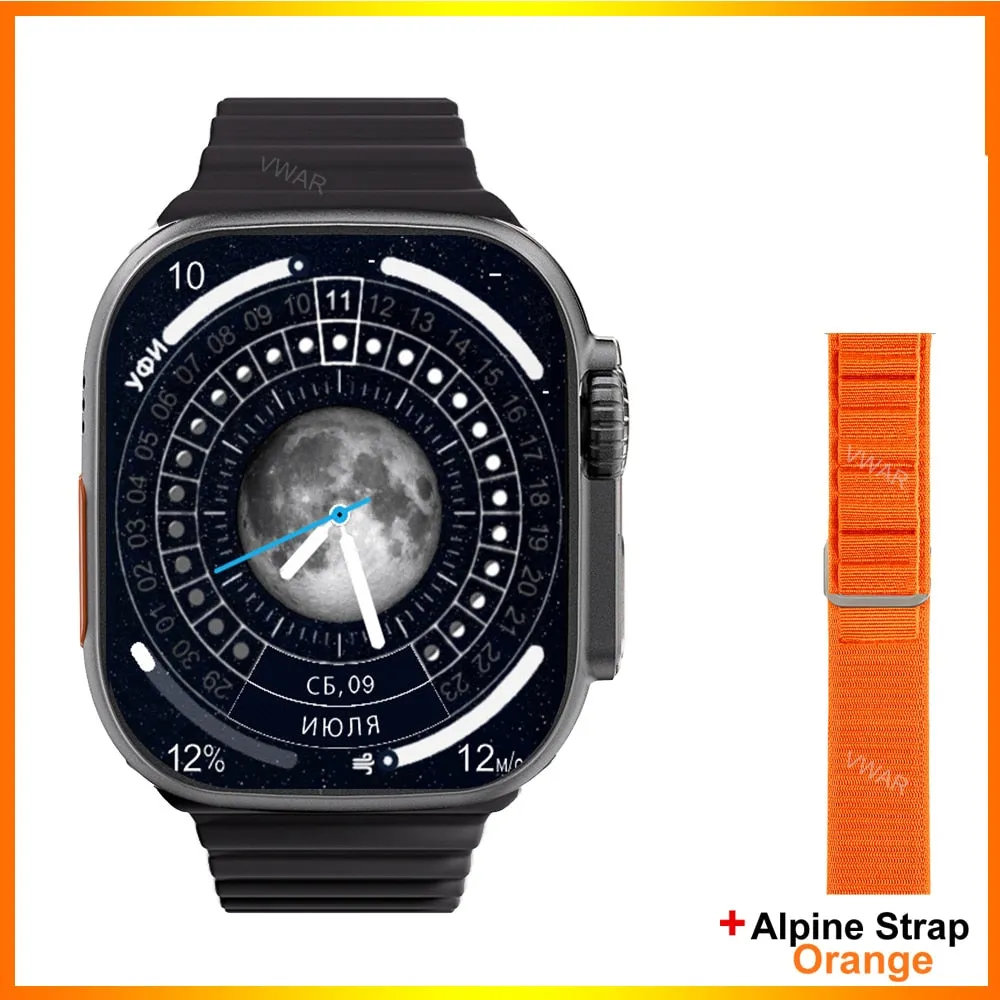 2022 VWAR ZD8 Ultra MAX Smart Watch Series 8 Titanium Alloy 1:1 49mm Case Bluetooth Call NFC ECG IP68 Waterproof Smartwatch Men