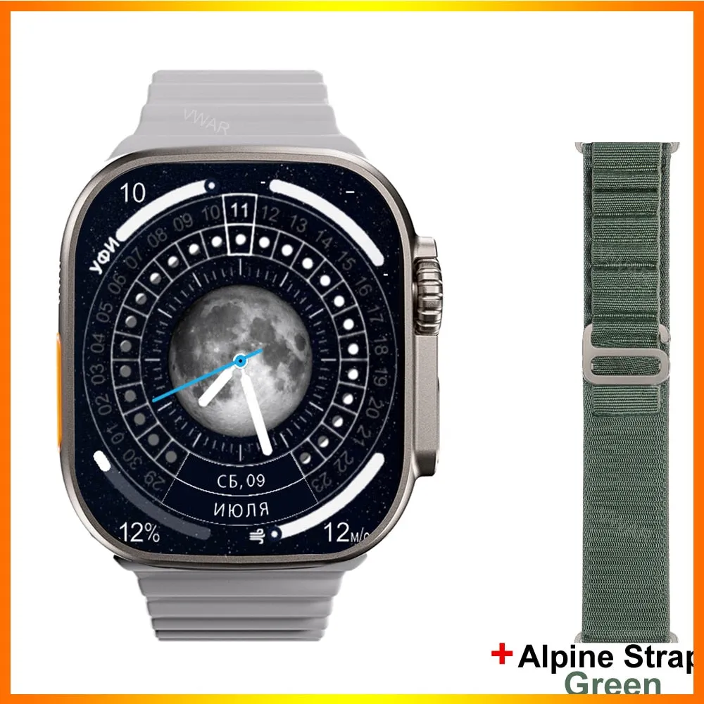 2022 VWAR ZD8 Ultra MAX Smart Watch Series 8 Titanium Alloy 1:1 49mm Case Bluetooth Call NFC ECG IP68 Waterproof Smartwatch Men