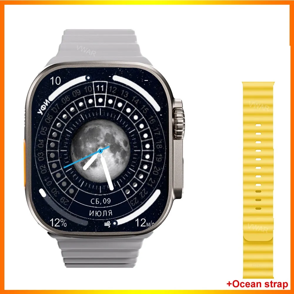 2022 VWAR ZD8 Ultra MAX Smart Watch Series 8 Titanium Alloy 1:1 49mm Case Bluetooth Call NFC ECG IP68 Waterproof Smartwatch Men