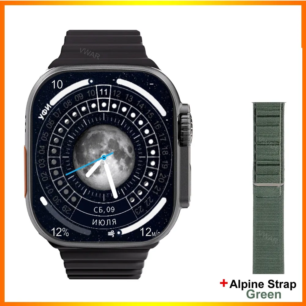 2022 VWAR ZD8 Ultra MAX Smart Watch Series 8 Titanium Alloy 1:1 49mm Case Bluetooth Call NFC ECG IP68 Waterproof Smartwatch Men