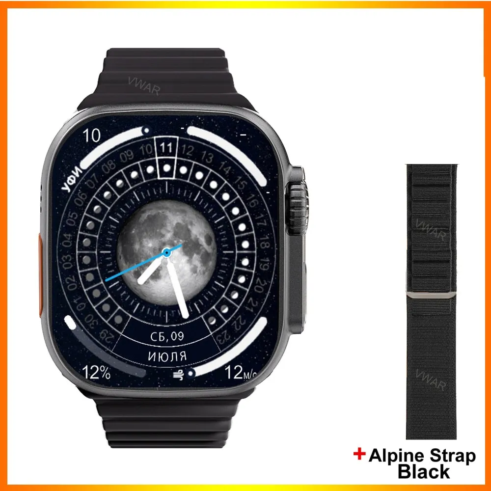 2022 VWAR ZD8 Ultra MAX Smart Watch Series 8 Titanium Alloy 1:1 49mm Case Bluetooth Call NFC ECG IP68 Waterproof Smartwatch Men