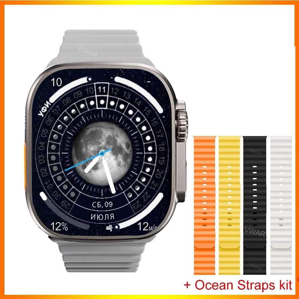 2022 VWAR ZD8 Ultra MAX Smart Watch Series 8 Titanium Alloy 1:1 49mm Case Bluetooth Call NFC ECG IP68 Waterproof Smartwatch Men