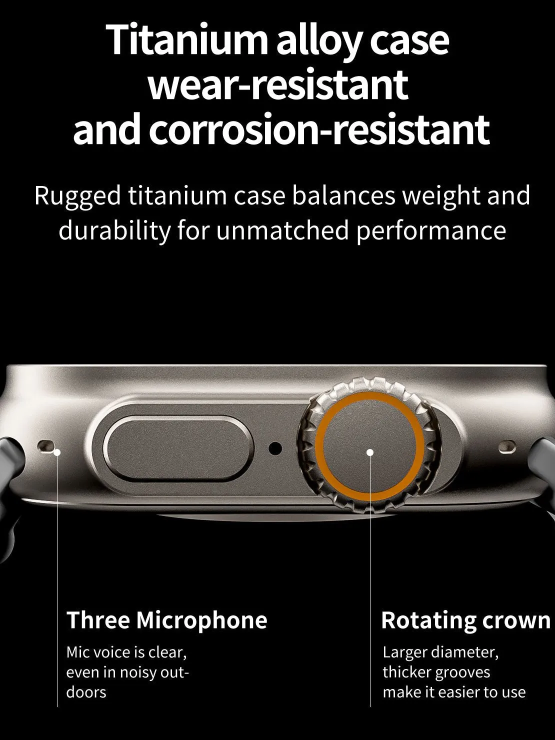 2022 VWAR ZD8 Ultra MAX Smart Watch Series 8 Titanium Alloy 1:1 49mm Case Bluetooth Call NFC ECG IP68 Waterproof Smartwatch Men