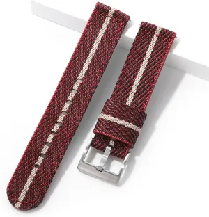 20mm 22mm Fast Release Nylon Watch band with Stainless Steel Buckle, Two-Piece Waterproof Nylon Watch Strap for Men and Women