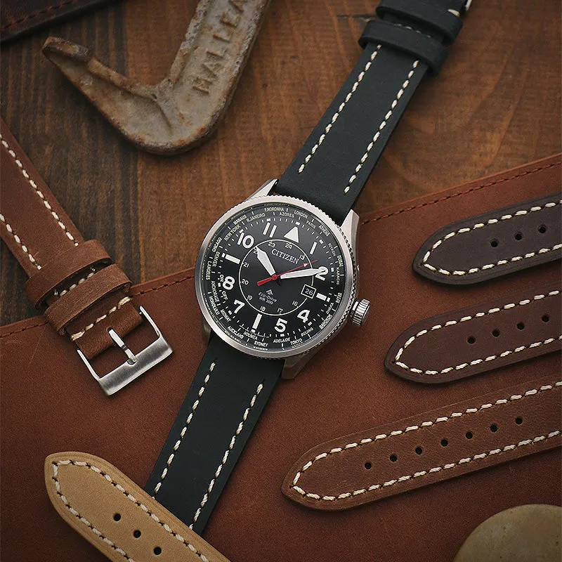 20mm Vintage Leather  Strap (Short, Standard, Extra Long)