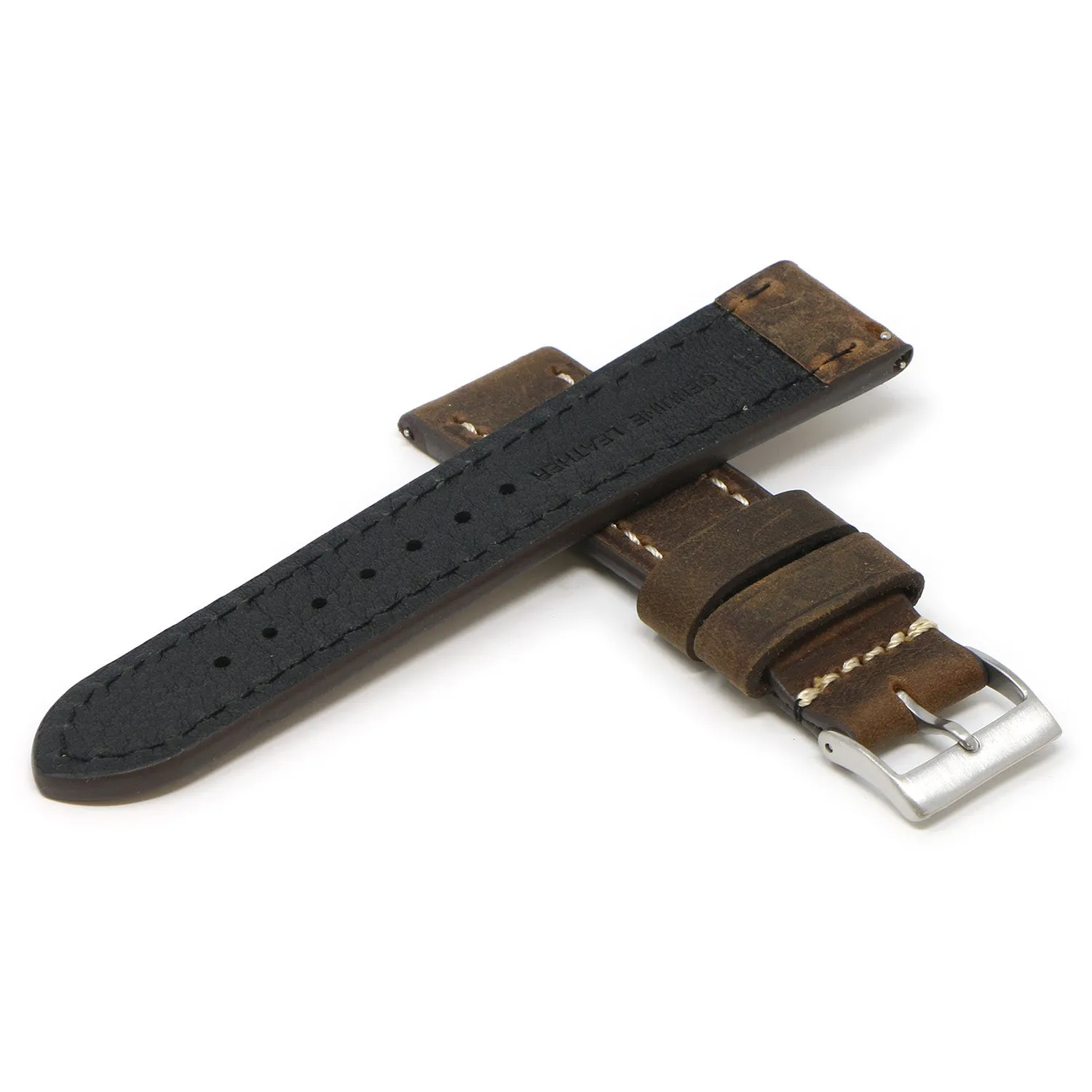 20mm Vintage Leather  Strap (Short, Standard, Extra Long)