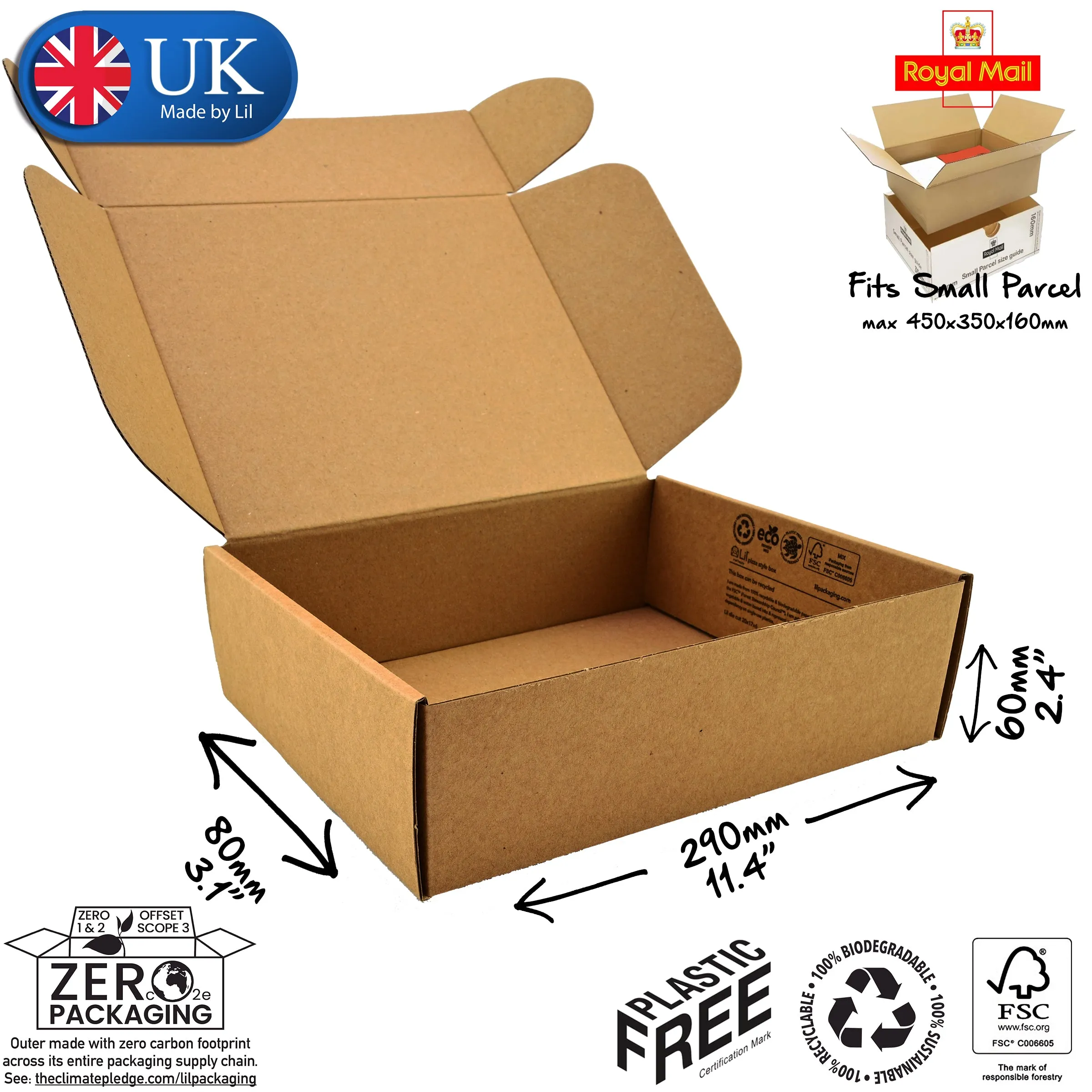 29x8x6cm Cardboard Postal Box