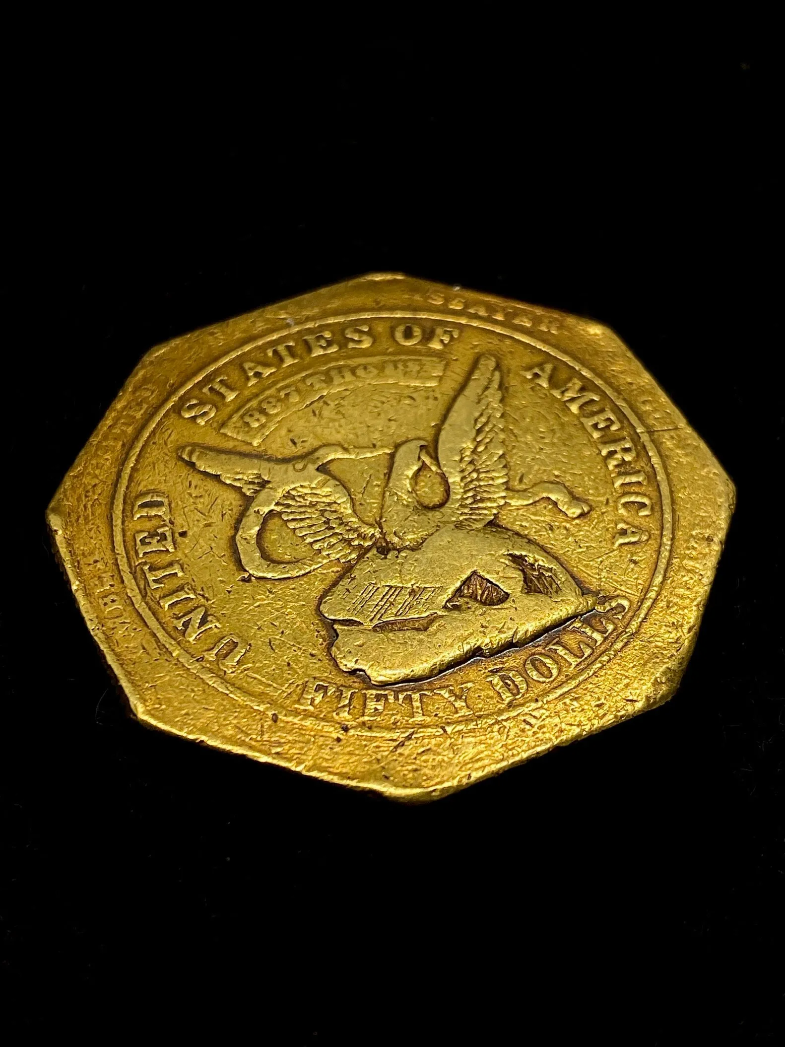 $50 Gold Coin California 1851 issued by US Assayer - $60K Value w/ CoA! ✓