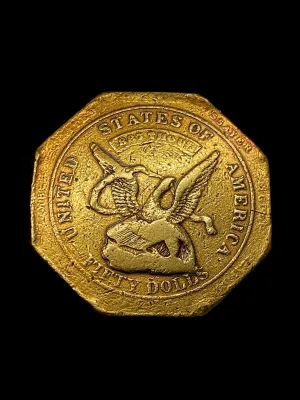 $50 Gold Coin California 1851 issued by US Assayer - $60K Value w/ CoA! ✓