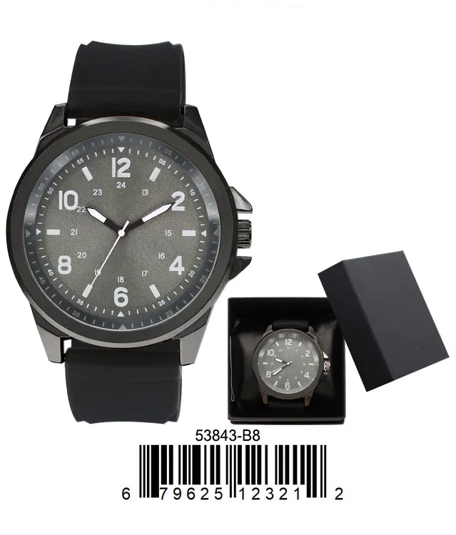 5384-B8-Gift Boxed Rubbber Strap Watch