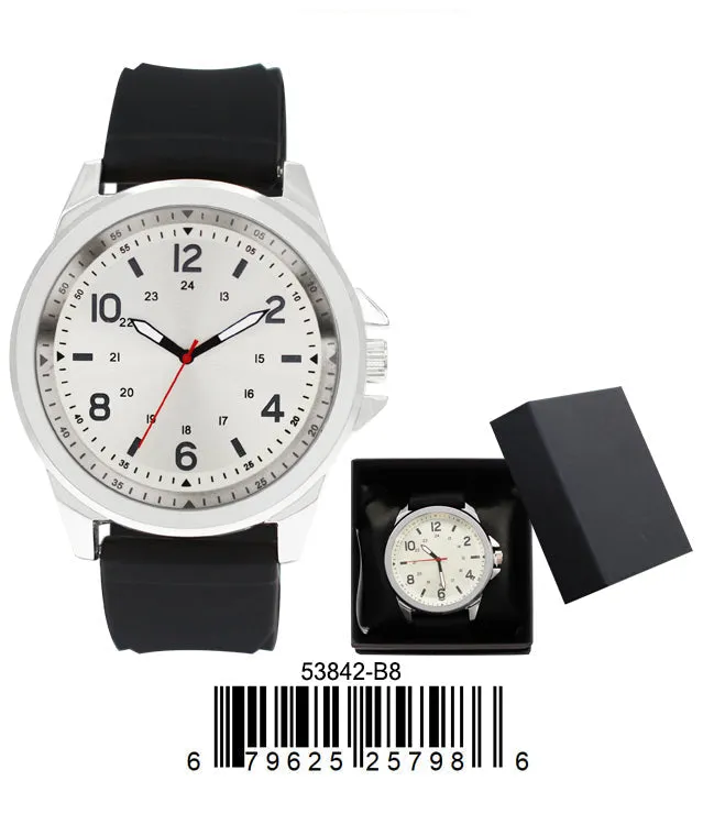 5384-B8-Gift Boxed Rubbber Strap Watch