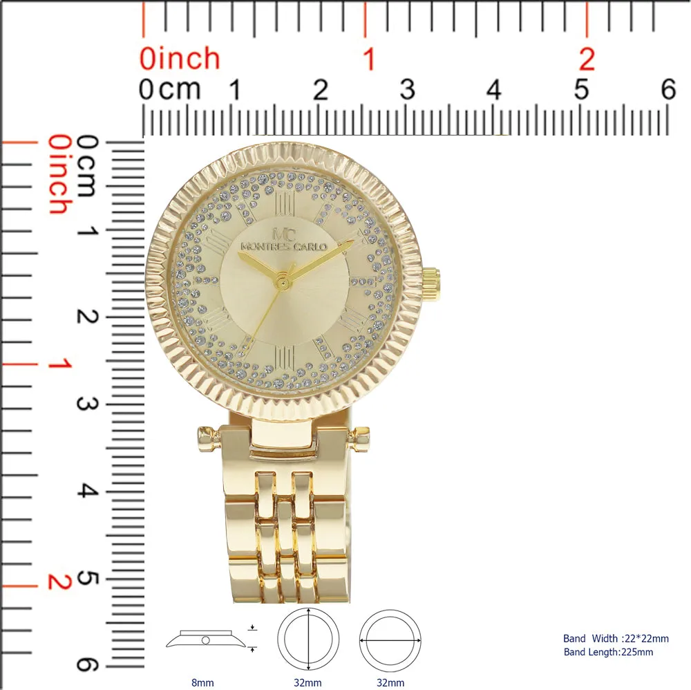 5414-Montres Carlo Metal Bracelet Watch